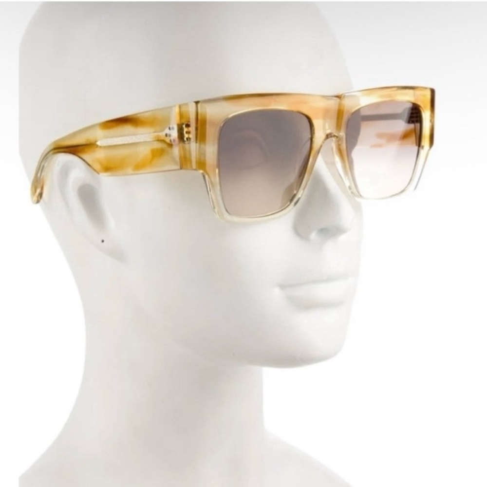 CELINE Oversized Gradient Sunglasses in Yellow/Gold